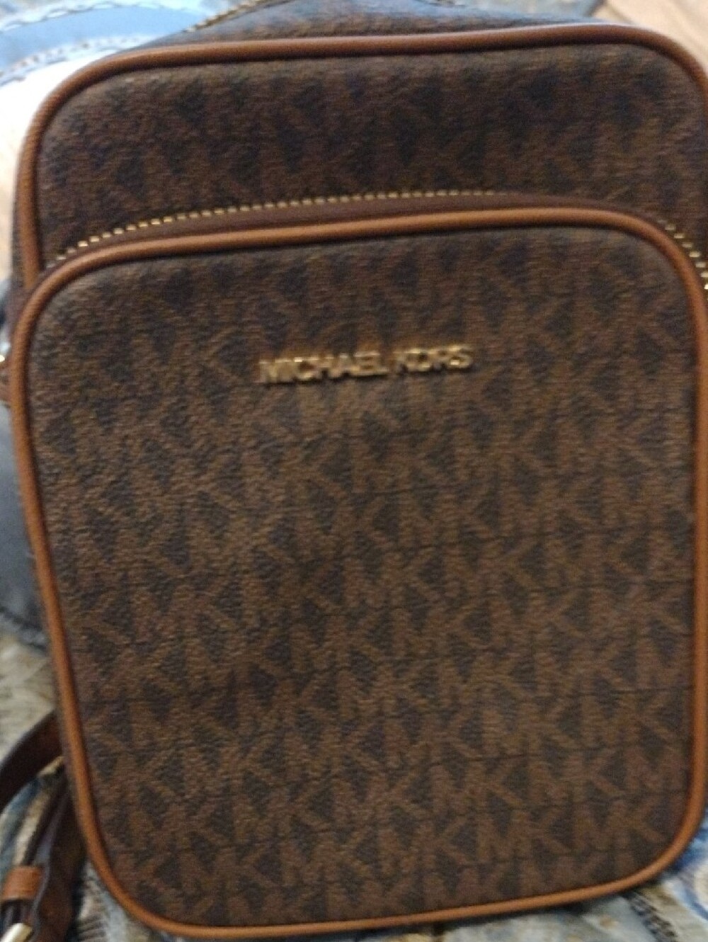 Michael Kors Brown Logo-Print Crossbody Belt Bag - Picture 2 of 5
